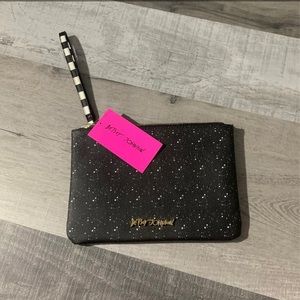 Betsey Johnson leather makeup pouch